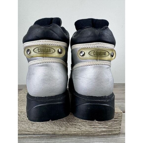 Cougar Cruiser Retro Metallic Silver Lug Boot Size 7.5 - Picture 5 of 11
